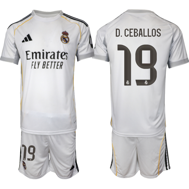 Men 2025-2026 Club Real Madrid home white #19 Soccer Jersey 01